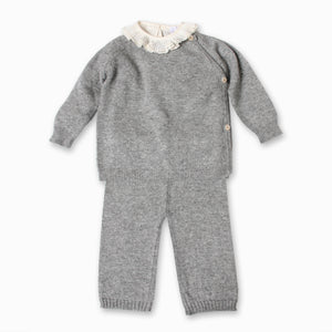 Baby Cashmere Outfit Wolkengrau