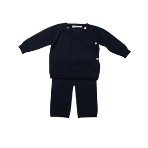 Baby Cashmere Outfit Marineblau